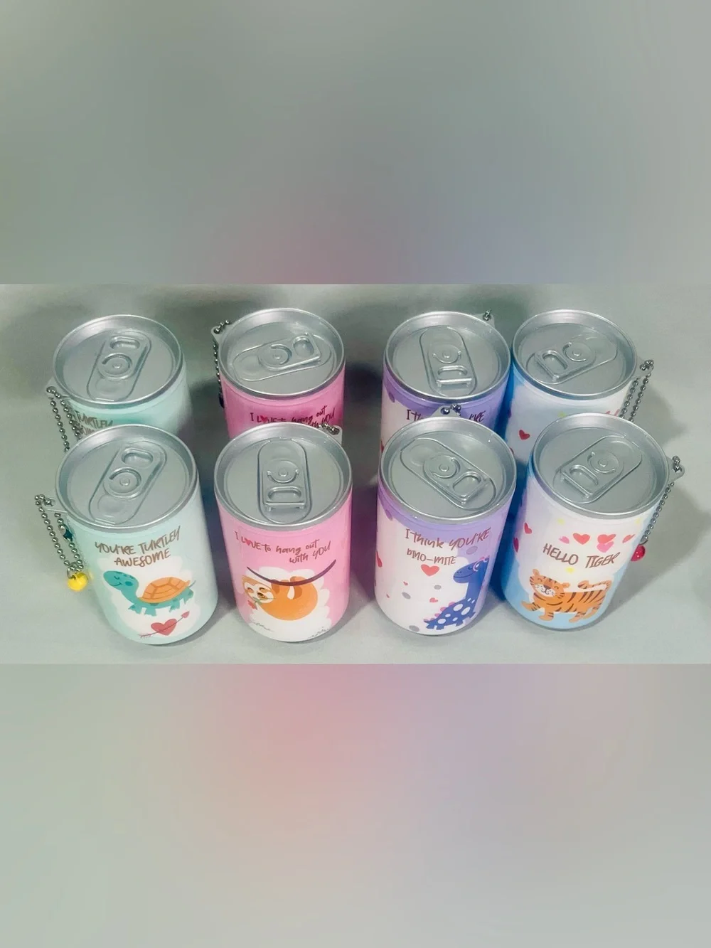 Animal Keychain Can of Wipes - 4 Pack